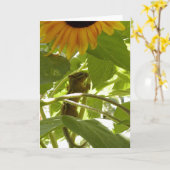 ヒマワリ及びシマリス カード (黄色い花)