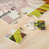 ヒマワリ及び聖書の詩のデザイン ジグソーパズル (側面)