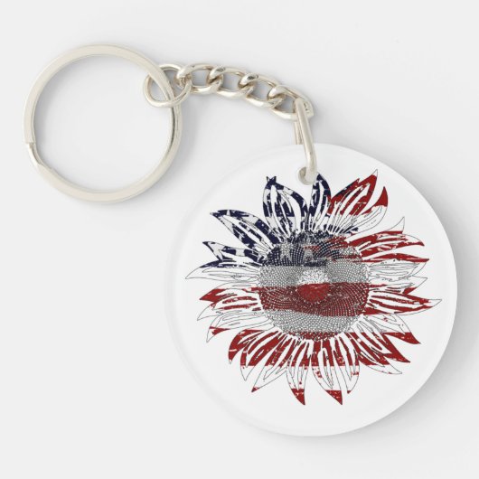 ヒマワリ国旗 キーホルダー (正面)