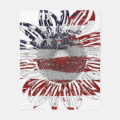 ヒマワリ国旗 フリースブランケット (正面)