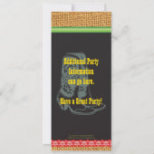 ヒマワリ女性のカーボーイ誕生パーティーの招待 招待状 (裏面)