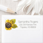 ヒマワリ差出人住所ラベル ラベル (インサイチュ)