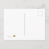 ヒマワリ幸せででぶつかれるミツバチ新居 案内ポストカード (裏面)