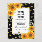 ヒマワリ幸せででぶつかれるミツバチ新居 案内ポストカード (正面)