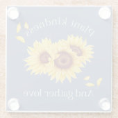 ヒマワリ引用文コースター ガラスコースター (裏面)