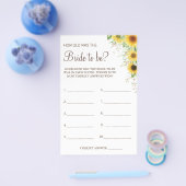 ヒマワリ彼女のシャワーゲームカードの年齢を推測 チラシ (シングル)