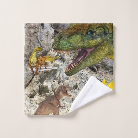 ヒマワリ恐竜フローラバスタオオルセット バスタオルセット (ウォッシュタオル)