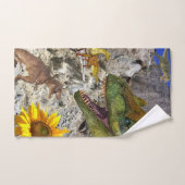 ヒマワリ恐竜フローラバスタオオルセット バスタオルセット (ハンドタオル)