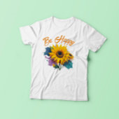 ヒマワリ感動的と引用文する Tシャツ