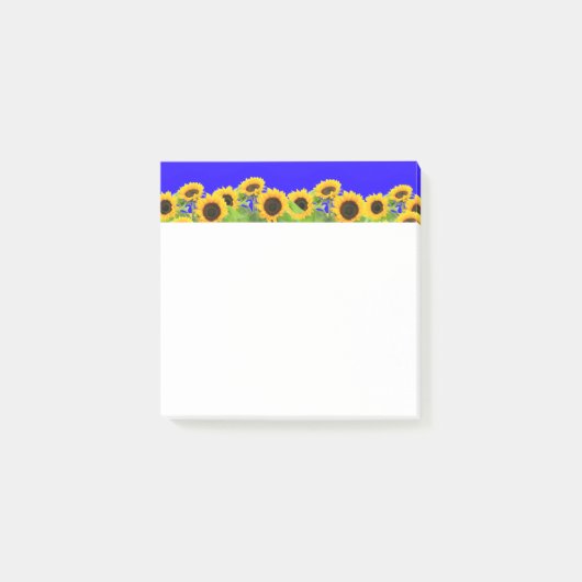 ヒマワリ投稿itメモウクライナ国旗の色 ポストイット (正面)