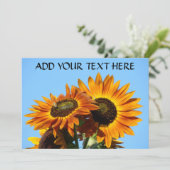 ヒマワリ招待状カードパーティの招待状イベント 招待状 (スタンド正面)