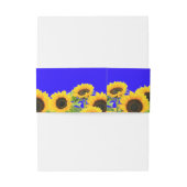 ヒマワリ招待状用帯ウクライナカラー 招待状ベリーバンド (裏面例)