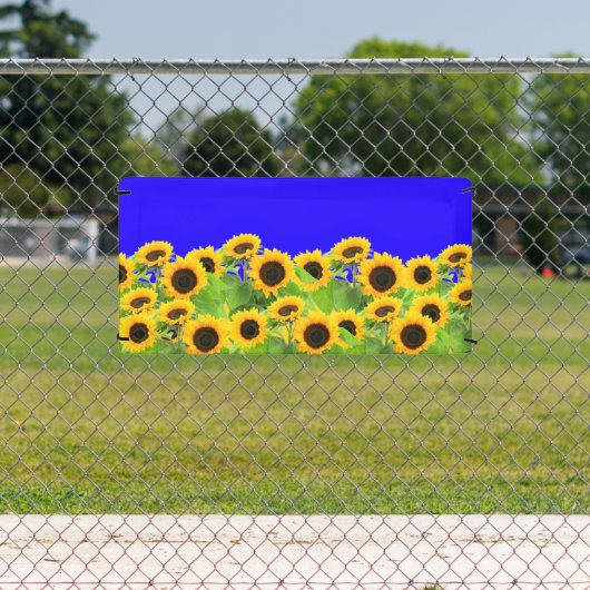 ヒマワリ旗ウクライナ国旗の色のサポート 横断幕 (インサイチュ)