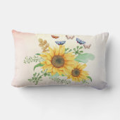 ヒマワリ春腰枕 ランバークッション (裏面)