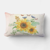 ヒマワリ春腰枕 ランバークッション (正面)
