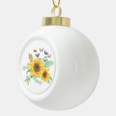 ヒマワリ春 セラミックボールオーナメント (右)