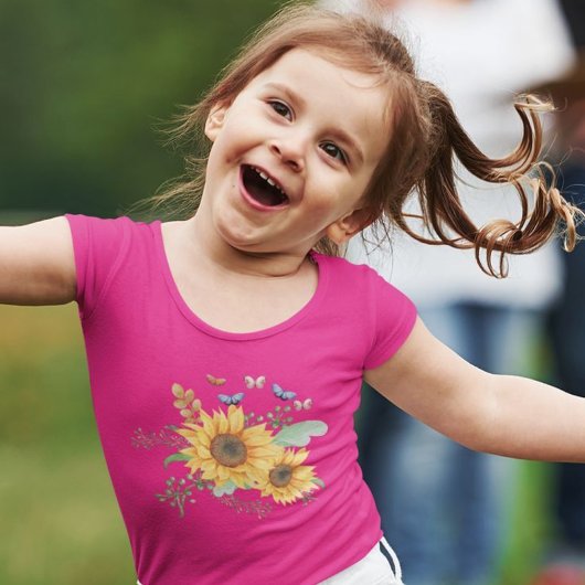 ヒマワリ春 トドラーTシャツ