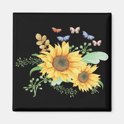 ヒマワリ春 マグネット (正面)