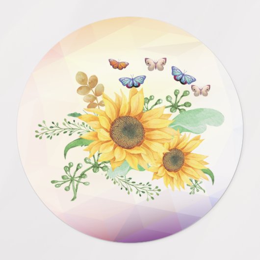 ヒマワリ春 ラベル (デザイン1)