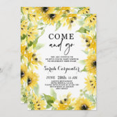 ヒマワリ来&ゴーベビーシャワー招待状 招待状 (正面/裏面)