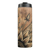 ヒマワリ染め木目タンブラー タンブラー (正面)