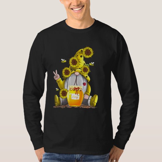 ヒマワリ格言とイエロービー Tシャツ (正面)