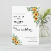 ヒマワリ植物学 |ユーカリ結婚プス 招待状 (スタンド正面)
