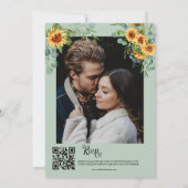 ヒマワリ植物学 |ユーカリ結婚プス 招待状 (裏面)