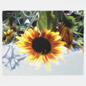 ヒマワリ毛布 フリースブランケット (正面(横))