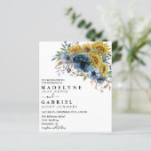 ヒマワリ水彩ブルーフローラ エレガント (スタンド正面)