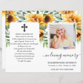 ヒマワリ水彩写真葬式フルプログラム (正面/裏面)