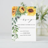 ヒマワリ水彩植物モダン学 出欠カード (スタンド正面)