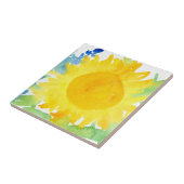 ヒマワリ水彩花王室のブルースナップドラゴン タイル (側面)