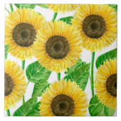 ヒマワリ水彩 タイル (正面)