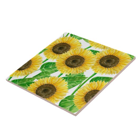 ヒマワリ水彩 タイル (側面)