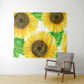 ヒマワリ水彩 タペストリー (インサイチュ(横))