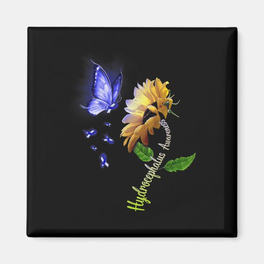 ヒマワリ水頭症認識度2 マグネット (正面)