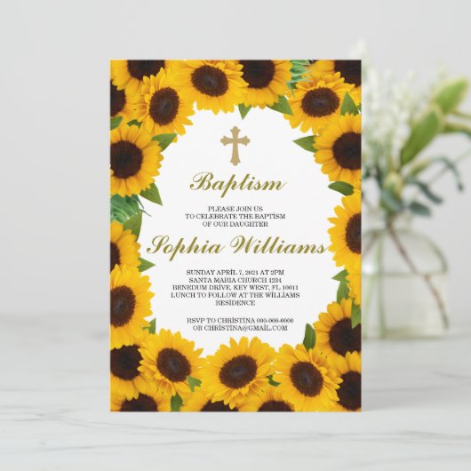 ヒマワリ洗i̇礼 招待状 (スタンド正面)