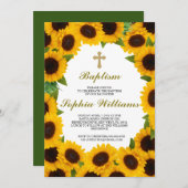 ヒマワリ洗i̇礼 招待状 (正面/裏面)