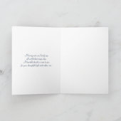 ヒマワリ海軍ダマスク織の結婚式のサンキューカード サンキューカード (内部)