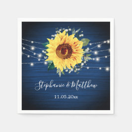 ヒマワリ海軍バビーズブレスライト結婚ズ スタンダードカクテルナプキン