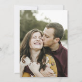 ヒマワリ海軍ブルーブルゴーニュフローラウッド写真 招待状 (裏面)