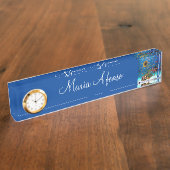 ヒマワリ海魚机用ネームプレート デスクネームプレート (側面)