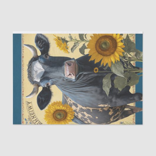 ヒマワリ牛 薄葉紙 (正面)