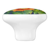 ヒマワリ畑オレンジ色の黄色い花模様 セラミックノブ (側面)