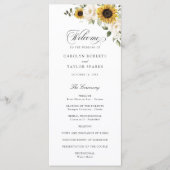 ヒマワリ白い花素朴緑結婚色 プログラム (正面)