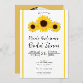 ヒマワリ白シンプル招待状 招待状 (正面/裏面)