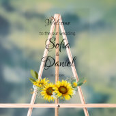 ヒマワリ白デイジーアーエレガントチ アクリルサイン (ニュートラル)