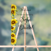 ヒマワリ白デイジーアーエレガントチ アクリルサイン (ニュートラル)