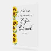 ヒマワリ白デイジーアーエレガントチ アクリルサイン (傾斜)